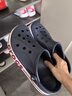 卡骆驰（CROCS）洞洞鞋贝雅卡骆班轻便耐磨一脚蹬休闲鞋|205089 深蓝/辣椒红-4CC 45 (290mm) 实拍图