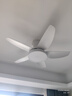 雷士（NVC）风扇灯北欧ABS大扇叶LED吊扇灯客厅卧室餐厅遥控定时吸顶开直叶扇 荐！展翼42寸/三色光/6档调风 实拍图