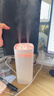 ZXJIEN加湿器迷你 办公室桌面小型车载净化器卧室家用轻音USB便捷双喷加湿器七彩火焰加湿器 【简约白】600ml容量/双喷大雾量/Type-c 实拍图
