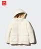 优衣库童装男童女童高性能复合连帽外套/保暖厚衣服473309 01 乳白色 130 实拍图