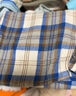 G.DUCKKIDS小黄鸭儿童格子衬衫韩版童装男童长袖衬衣时尚宝宝休闲上衣 蓝色格子 130 cm （建议身高120-125cm） 实拍图
