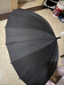美度长柄雨伞大号加固加厚结实抗风伞男士手动长把直柄雨伞黑M5003 实拍图
