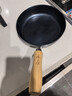 臻三环 正宗章丘手工铁锅物理不粘锅燃气灶适用热油小锅平底煎蛋小煎锅 烤蓝 18cm 实拍图