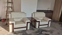 政府国企会议沙发贵宾接待会堂会客厅简约商务布皮艺实木茶几组合 白色 多购联系客服有更多优惠 实拍图
