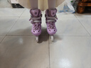 斯威（SWAY）轮滑鞋儿童溜冰鞋男女童初学套装中小学滑轮滑冰旱冰鞋成人直排轮 莫紫八轮全闪+一体支架+大礼包 L (适合12岁-成人)平时鞋码36-41 实拍图