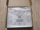 康巴丝（Compas）挂钟客厅钟表万年历简约石英钟表挂墙时钟 7005 白色日历款 35cm 实拍图