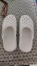 男士外穿EVA拖鞋男沙滩鞋居家凉拖女拖鞋软底一字拖洞洞鞋凉拖鞋 白色 36 -37【尺码偏小】 实拍图