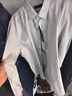 报喜鸟长袖衬衫男装【吴磊明星同款】免烫抗皱易打理男商务正装衬衫上衣 灰色 42 (180/100A) 实拍图