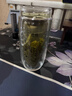 希诺（heenoor）抗菌玻璃杯双层办公水杯男高档泡茶杯子XN-1917A中闪银灰 280mL 实拍图
