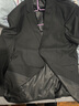 罗蒙（ROMON）西服男士小西装外套职业正装修身休闲伴郎服 黑色3XL 实拍图