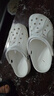 卡骆驰（CROCS）洞洞鞋贝雅男鞋女鞋轻便耐磨一脚蹬拖鞋休闲鞋|10126 白-100 39 (240mm) 实拍图