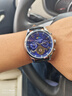 冠琴（GUANQIN）手表男机械表全自动镂空飞轮瑞士品质防水夜光皮带男士双日历手表 银色蓝面 实拍图