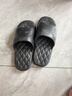 LURAD拖鞋男士四季情侣厚底家用防滑防臭居家浴室凉拖鞋女 黑色 43-44 实拍图