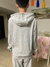 阿迪达斯 （adidas）NEO卫衣男装女装新款运动服连帽休闲套头衫IK2456 灰色 S 实拍图