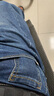 真维斯（Jeanswest）王一博代言牛仔裤男秋冬新款天丝舒适修身直筒高端潮牌休闲裤子男 深蓝【天丝厚款】 34 码(2尺7) 【建议150-160斤】 实拍图