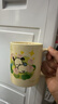 高颜值卡通陶瓷杯套装耐高温学生餐杯办公室家用情侣杯卡通水杯 郁金香翘屁股小狗【单杯无盖】 1个 350ml 实拍图