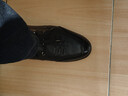 蜘蛛王男鞋韩版休闲皮鞋男潮流时尚系带牛皮软底软面  黑色 39  实拍图