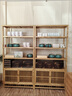 绍玺博古架展示柜货架子原木风实木带灯茶叶店茶具紫砂壶多宝格子柜 单个层架【不带灯】 实拍图