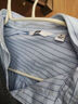 优衣库女装全棉条纹衬衫/长袖衬衣薄外套25秋冬新款479079 61 水蓝色 M /160/84A 实拍图