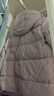 雪中飞羽绒服女士春季连帽保暖防寒加厚高充绒休闲舒适百搭外套羽绒衣 紫色 M (160) 实拍图