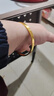 9999纯真手镯女新款时尚拉丝钻纹实心黄金色手环镯子送礼 新款64圈口【适合125-155斤佩戴 精20g 实拍图