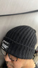 目丸帽子男士秋冬季毛线帽加绒保暖百搭冷帽宽松大头围显脸小针织帽男 黑色【加绒加厚】 实拍图