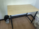 舒客艺家 电脑桌台式小户型小桌子家用学习桌写字办公书桌电竞长条桌子 木纹黑架单桌100*60*74 加固电脑桌 实拍图