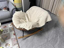 奶油新粉色摇椅懒人躺椅家用休闲女生单人沙发阳台客厅云朵摇摇椅 浅咖猫抓皮+米白【亲肤婴儿绒】【公仔棉款】 人体工学蜗牛椅 实拍图
