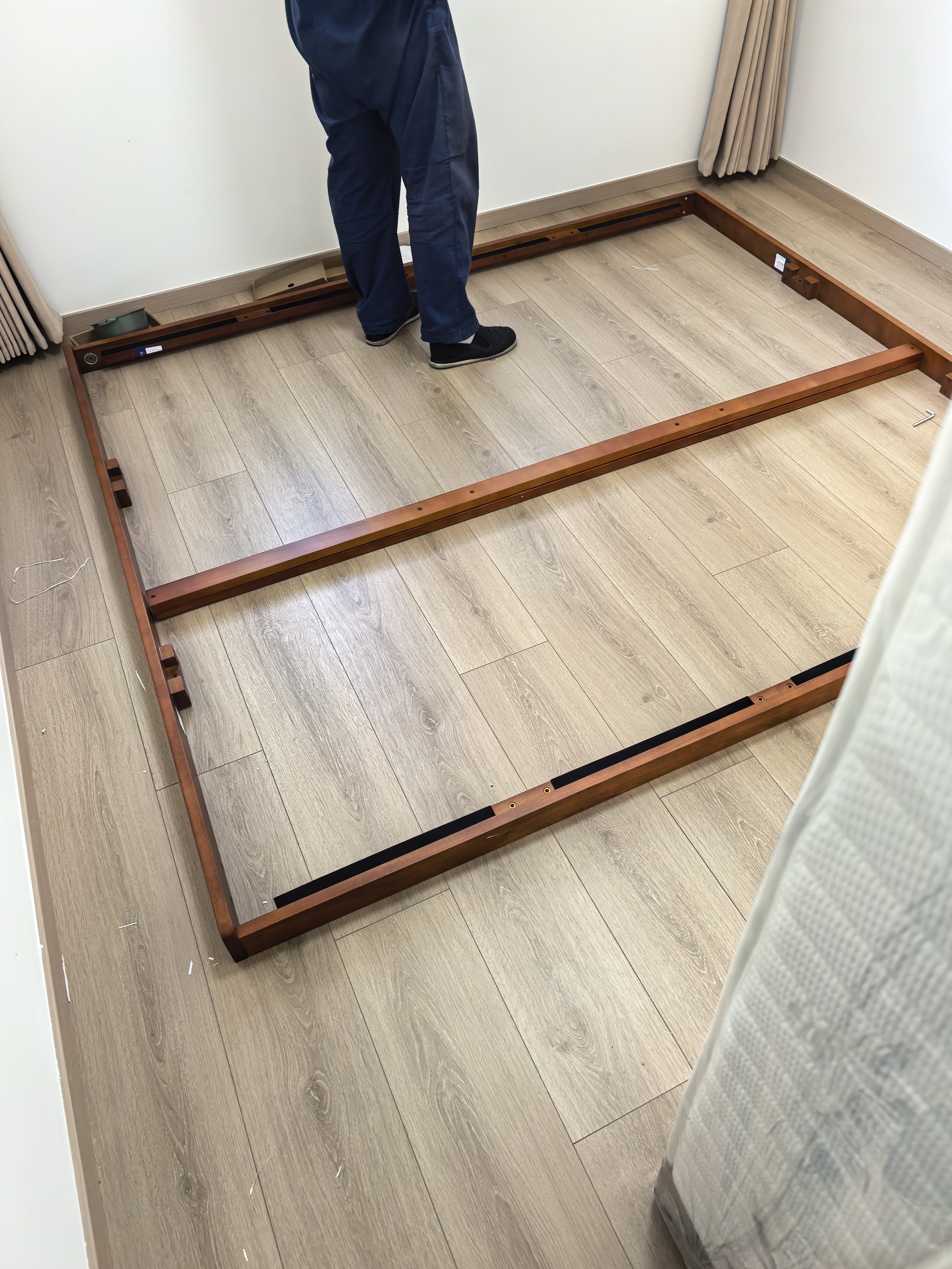 MUU实木床小户型小居床次卧简约卧室主卧黄杨实木双人床1.8米x2米 实拍图