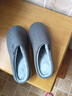 洁丽雅棉拖鞋女秋冬季室内家居防滑保暖拖鞋厚底毛毛女士家用男棉鞋外穿 深灰 42-43 (适合41-42码) 实拍图