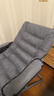 澜虞 懒人沙发椅宿舍椅子单人沙发懒人椅带脚凳寝室电脑沙发凳看书午休椅靠背椅家用卧室躺椅小户型可拆洗 【银灰色】加厚单椅+三档+抱枕+脚踏 加固款 实拍图