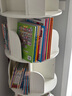 甄严选旋转书架360度落地置物架学生书本收纳架组合书柜简易创意储物架 五层暖白【加大稳固款】 实拍图