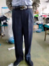罗蒙（ROMON）双褶中老年正装男士西裤大码宽松高腰深裆裤子男老年人西裤大脚口 双褶【厚款】藏青色 32 码腰围2尺5  120-130斤 晒单实拍图