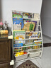 SOFS儿童书架落地绘本架宝宝铁艺小书柜简易书报杂志架书本展示置物架玩具收纳架 L码(5+1层)2盒 有轮子 实拍图