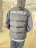 卡尔美（KELME）运动棉马甲男新款足球训练棉马夹加厚保暖坎肩跑步棉服 黑色 M 实拍图