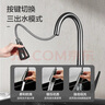 华帝（VATTI）厨房水龙头冷热 枪灰天鹅颈不锈钢三模抽拉式洗菜盆龙头062PH-001 实拍图