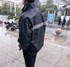阿蒂亚 牛津布分体式反光雨衣雨裤 XXXXL码/件 黑色连帽套装 实拍图