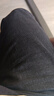 罗蒙（ROMON）男士牛仔裤男秋冬商务休闲裤男弹力直筒男裤厚款深档直筒长裤高腰 黑色+浅蓝【春秋】 厚款 34 【腰围2尺7建议145-155斤】 实拍图