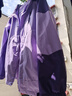 雅鹿三合一冲锋衣女男防风短外套加绒加厚可拆内胆风衣保暖滑雪登山服 YLN11Z36820紫色/深紫-女 2XL 实拍图