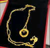 中国黄金（CHINA GOLD）莫比乌斯环黄金吊坠女足金锁骨项链爱无止境情人节礼物送女友老婆 玫瑰礼盒+吊坠约0.5g+S925链 实拍图