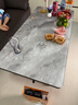 欧乐派可移动升降茶几餐桌两用小户型方形家用多功能折叠岩板伸缩秒变桌 120*60【玻晶奢石】意大利灰-4抽 实拍图