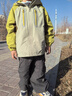 左西儿童冲锋服2026秋款男童三合一外套秋装防风防水软壳 黄绿色 130 实拍图
