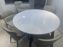 狄普意式轻奢微晶石餐桌现代简约小户型家用2025新款伸缩折叠圆桌 1.3米餐桌+娃娃椅子*6张 实拍图