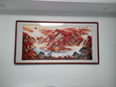 迅典国画山水画鸿运当头挂画客厅装饰画办公室字画风水画沙发背景墙画 A款【鸿运当头】 实木带框163*83CM（有机玻璃） 实拍图