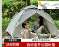 京东京造公园速开帐篷3平弹压速开防风防晒户外露营装备配防潮垫流沙金 实拍图