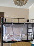 御天腾龙 铁床双人铁架床高低床员工上下铺成人床宿舍床1.5米双层铁架床 双层白色90宽（带床板） 加厚款 实拍图