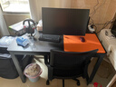 馨美凯电脑桌台式家用简易书桌办公桌简约现代工作台租房卧室学习写字桌 【单桌1.6cm厚桌面】黑架+碳纤色 长120cm*宽70cm*高74cm 实拍图