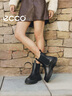 爱步（ECCO）短靴女 牛皮时尚厚底增高英伦风切尔西靴 踪迹220753 黑色38 实拍图