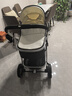 纽贝耳newber婴儿车 婴儿推车 婴儿车0-3岁用折叠可坐可躺带减震 可换向 黑白  优质pu皮+抑菌护脊睡板 实拍图