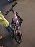 凤凰山地自行车男女变速山地车碟刹青少年儿童自行车学生单车 星际 粉紫【铝架】7速+后座车灯+辐条 20寸【适合125-160cm】 实拍图
